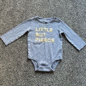 Carter's Gray Bodysuit with Yellow Slogan